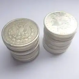 Silver Morgan dollar