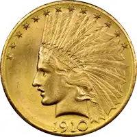 $10 Indian Head gold coin